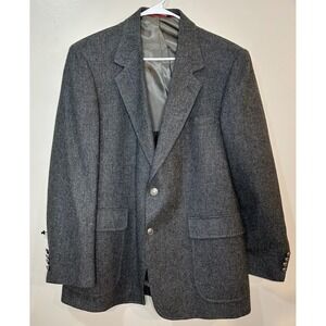 Arnold Palmer by John‎ Peel Mens Gray Wool Blend Blazer Sport Coat 42R Vintage